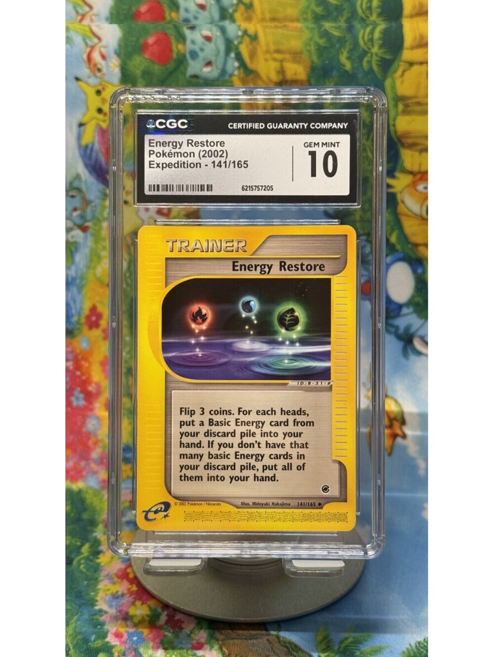 Energy Restore Pokémon Expedition 141/165 2002 POP14! CGC 10
